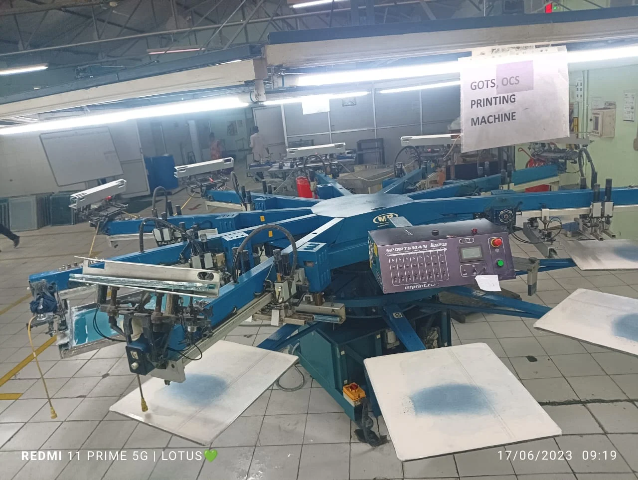Equipamento de impressão têxtil usado em produção com sublimação total